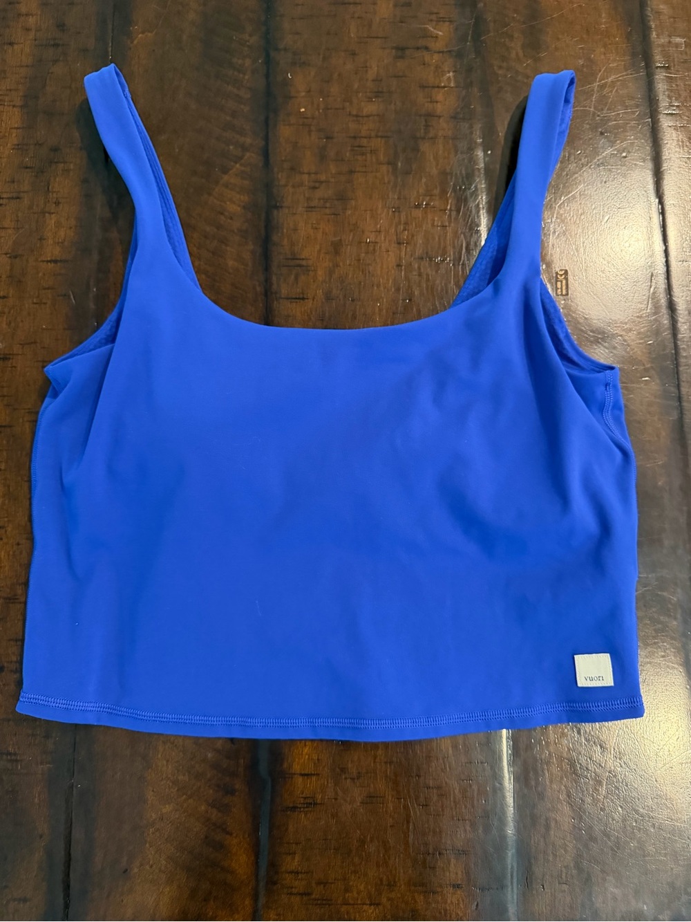 Vuori Royal Blue Cropped Bra Tank Top
